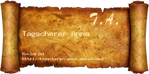 Tagscherer Anna névjegykártya